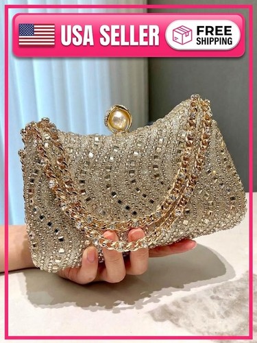 Evening bag gold - gold, tone